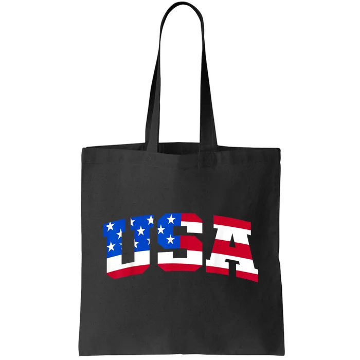 Retro Usa Patriotic American Flag American Flag 4th Of July Tote Bag