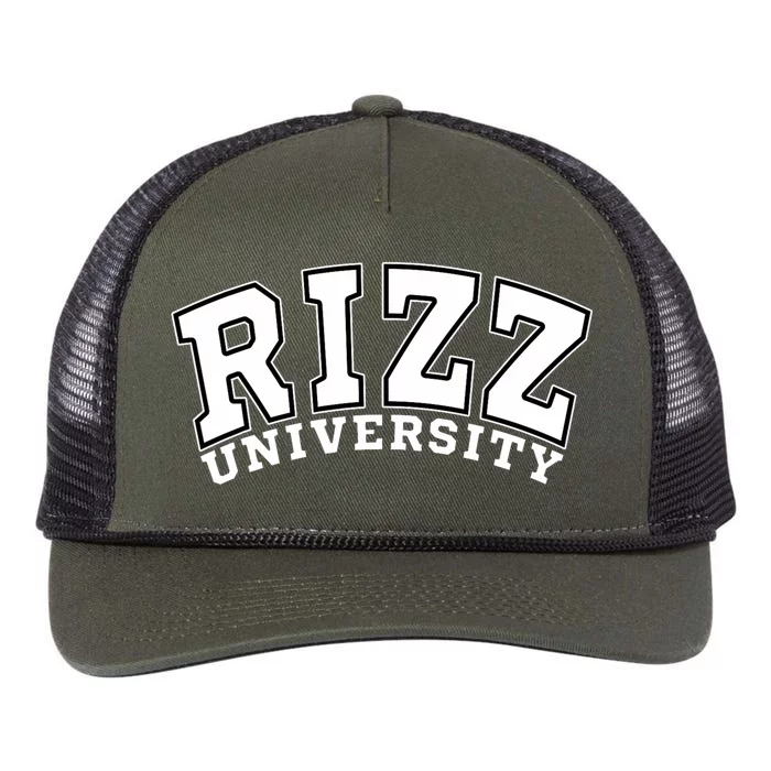 Rizz University Retro Rope Trucker Hat Cap