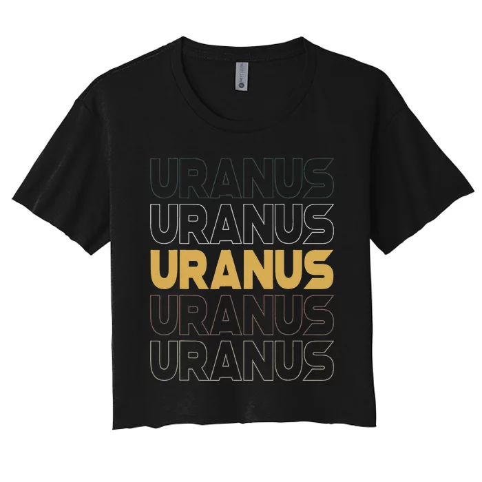 Retro Uranus Women's Crop Top Tee