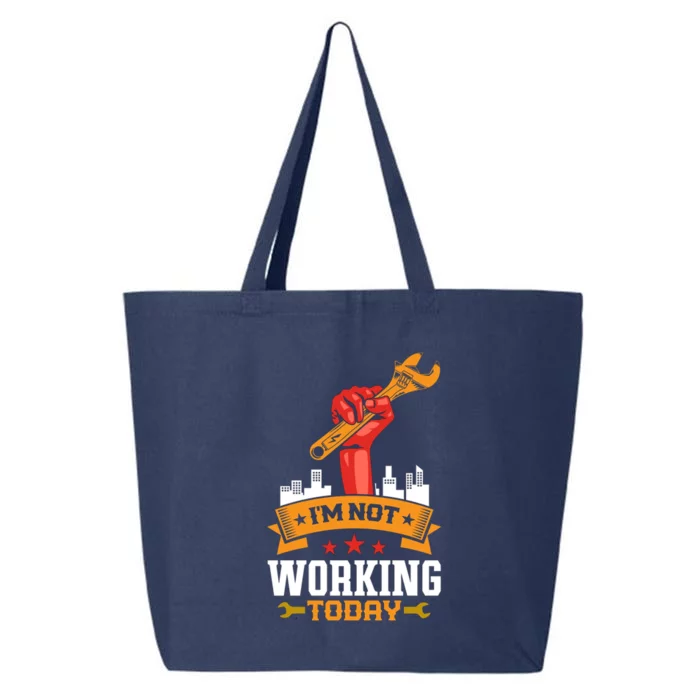 Retro Union Strong Not Working Today Labor Great Gift 25L Jumbo Tote