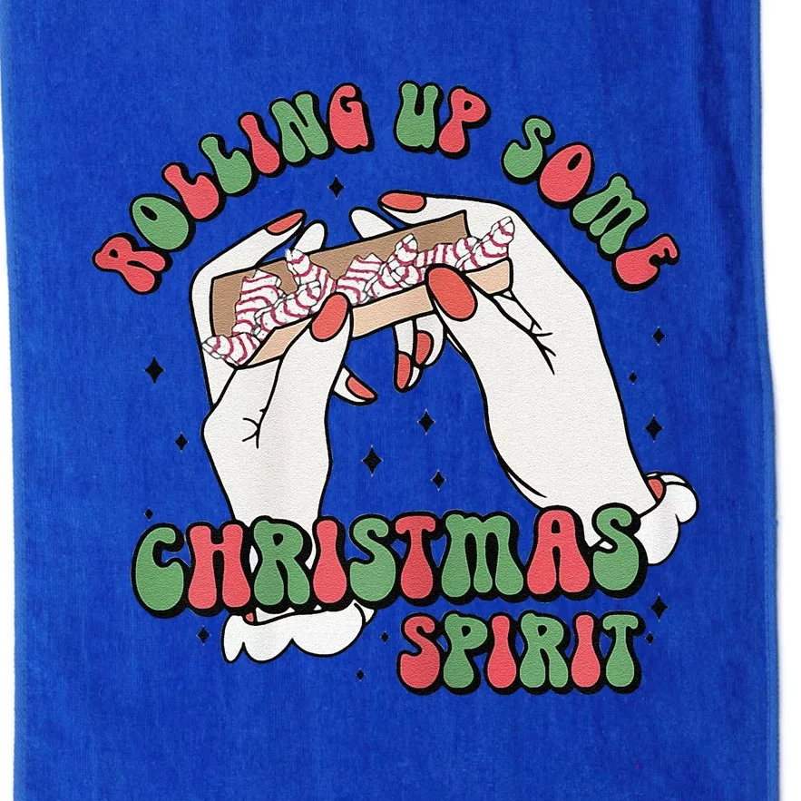 Rolling Up Some Christmas Spirit Platinum Collection Golf Towel