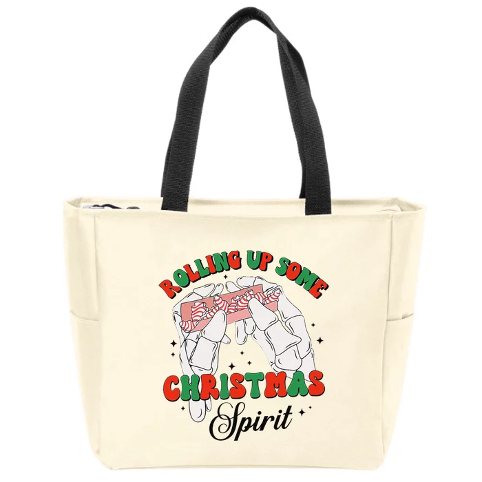 Rolling Up Some Christmas Spirit Xmas Tree Cakes 2022 Outfit Zip Tote Bag