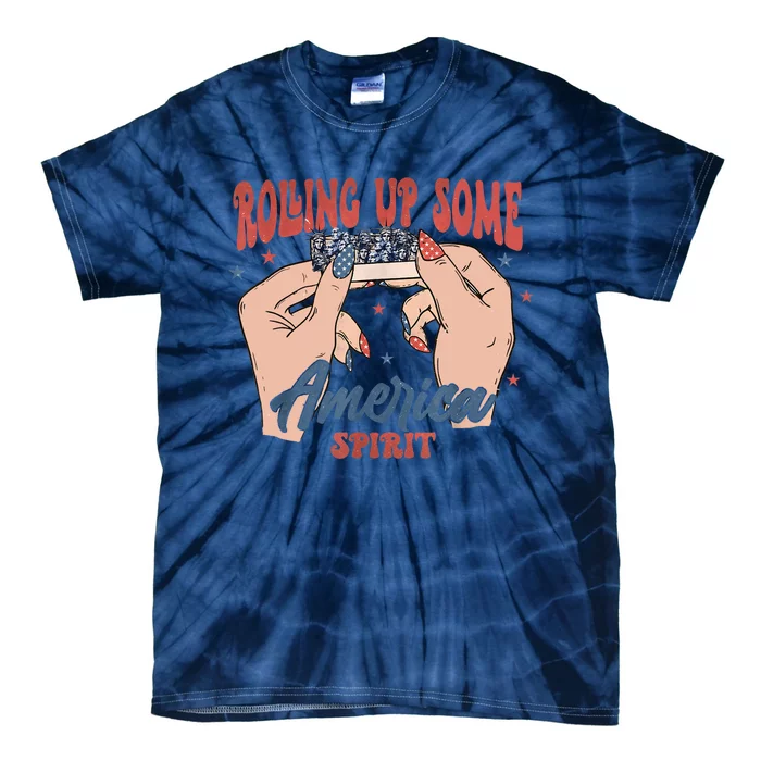 Rolling Up Some America Spirit Tie-Dye T-Shirt