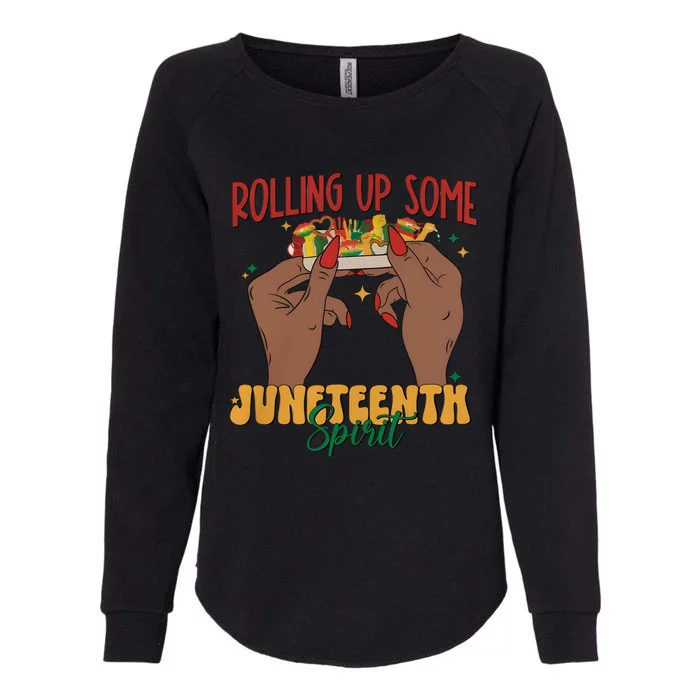 Rolling Up Some Juneteenth Spirit Womens California Wash Sweatshirt