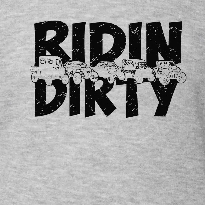 Retro UTV SXS Rider Riding Dirty ATV Offroad Riding SXS Life Toddler Sweatshirt