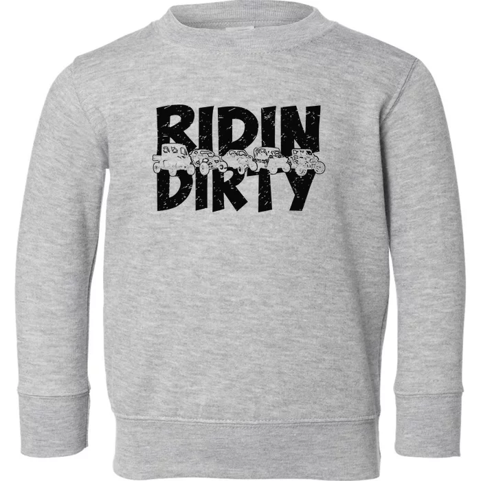 Retro UTV SXS Rider Riding Dirty ATV Offroad Riding SXS Life Toddler Sweatshirt