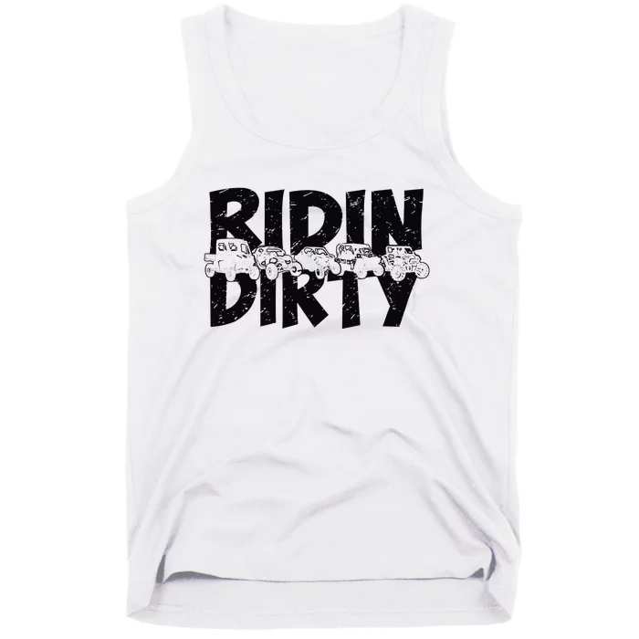 Retro UTV SXS Rider Riding Dirty ATV Offroad Riding SXS Life Tank Top