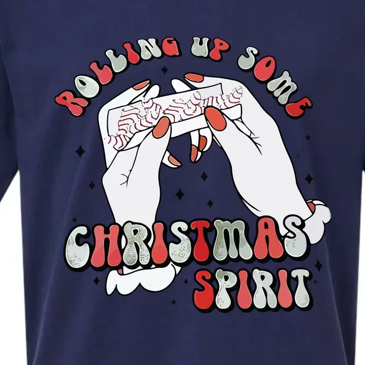 Rolling Up Some Christmas Spirit Sueded Cloud Jersey T-Shirt