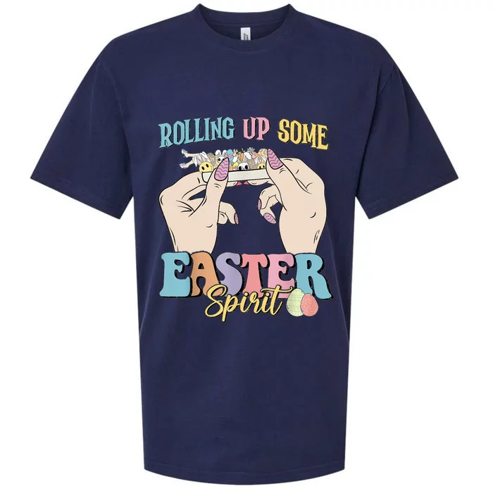 Rolling Up Some Easter Skeleton Hand Sueded Cloud Jersey T-Shirt