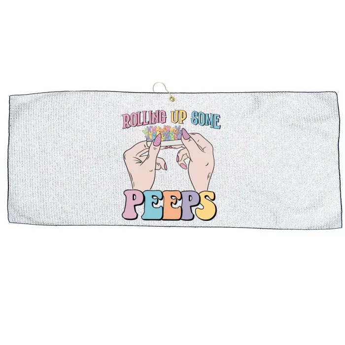 Rolling Up Some Peeps Funny Easter Large Microfiber Waffle Golf Towel