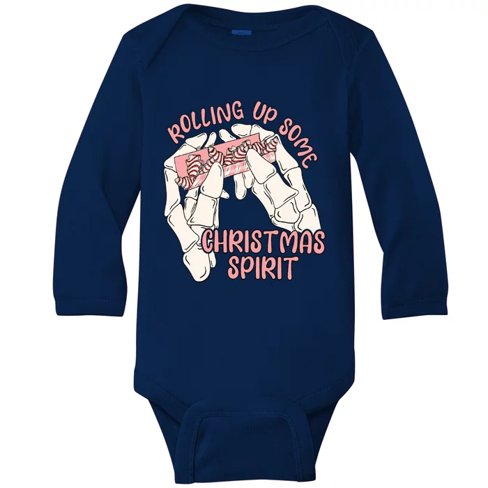 Rolling Up Some Christmas Spirit Christmas Tree Cakes Snack Gift Baby Long Sleeve Bodysuit