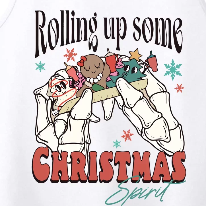 Rolling Up Some Christmas Spirit Skeleton Christmas Performance Tank