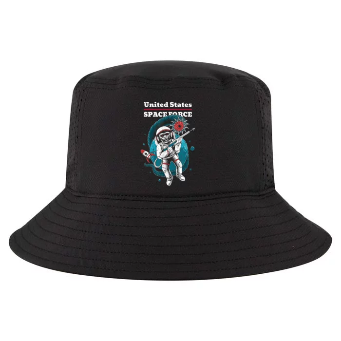 Retro United States Space Force Space Monkey Soldier Cool Comfort Performance Bucket Hat