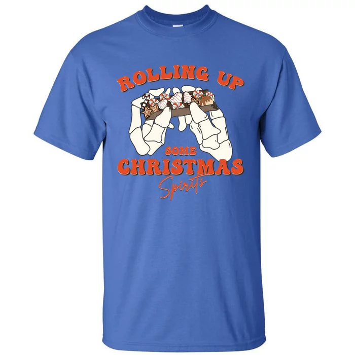 Rolling Up Some Christmas Spirits Funny Gift Tall T-Shirt