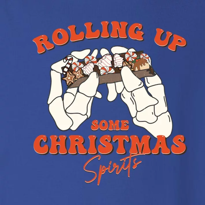 Rolling Up Some Christmas Spirits Funny Gift Toddler Long Sleeve Shirt