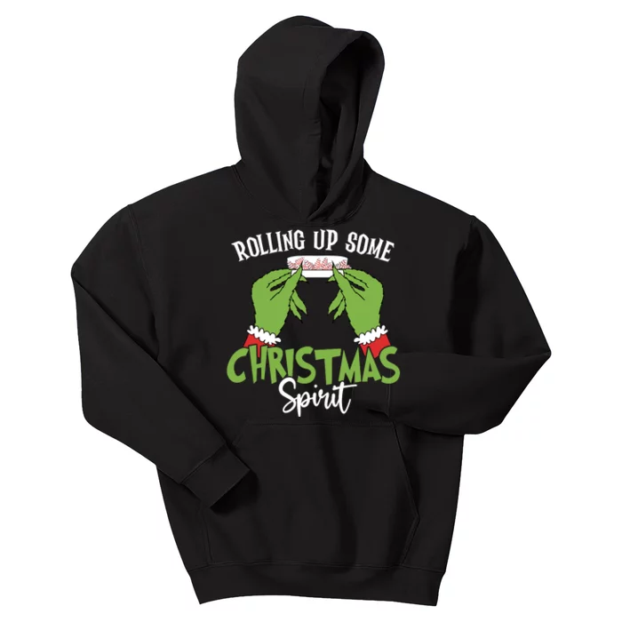 Rolling Up Some Christmas Spirit Christmas Tree Cakes Snack Kids Hoodie