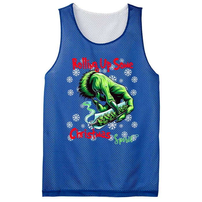 Rolling Up Some Christmas Spirit Christmas Tree Cakes Snack Mesh Reversible Basketball Jersey Tank