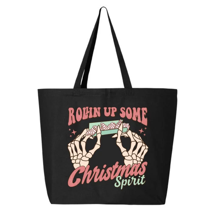 Rollin Up Some Christmas Spirit Funny Marijuana 25L Jumbo Tote