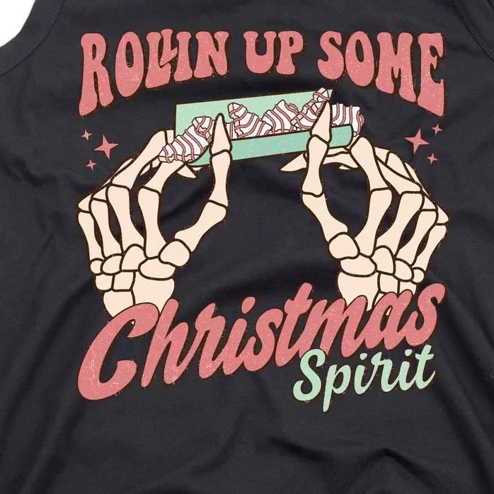 Rollin Up Some Christmas Spirit Funny Marijuana Tank Top