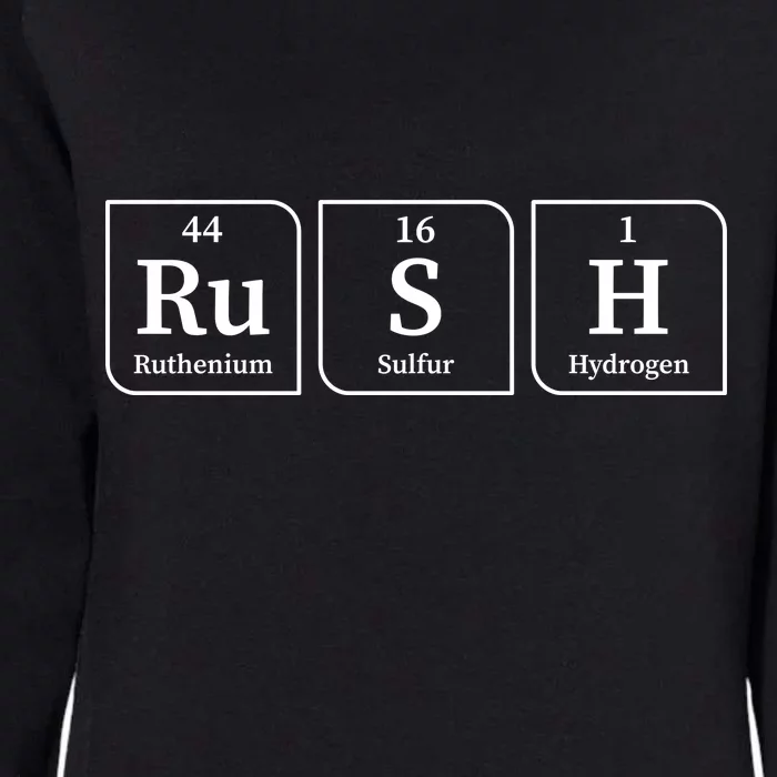 Rush Periodic Table Womens California Wash Sweatshirt