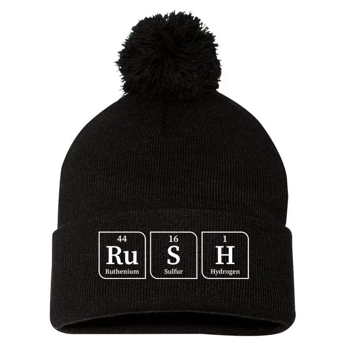 Rush Periodic Table Pom Pom 12in Knit Beanie