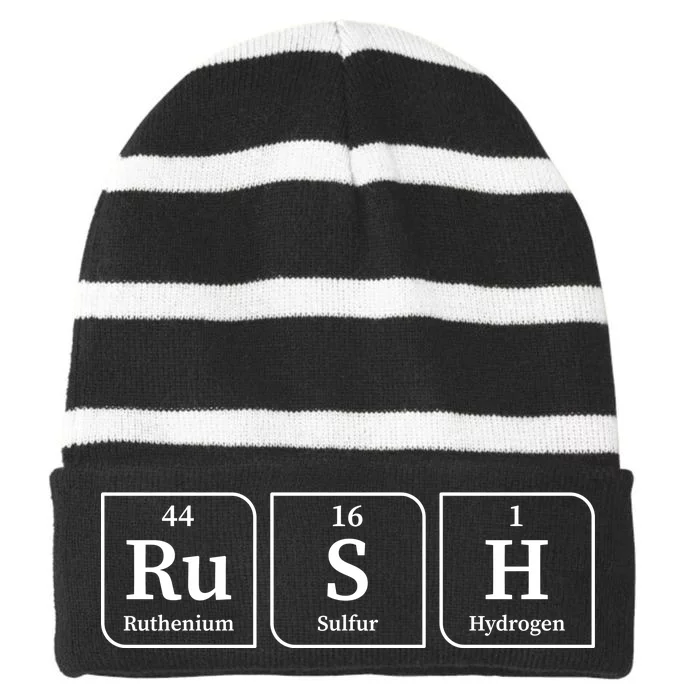 Rush Periodic Table Striped Beanie with Solid Band