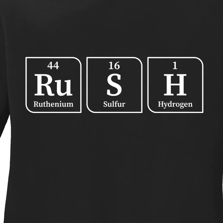 Rush Periodic Table Ladies Long Sleeve Shirt