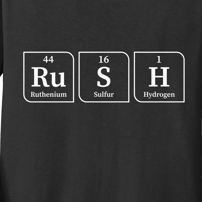 Rush Periodic Table Kids Long Sleeve Shirt