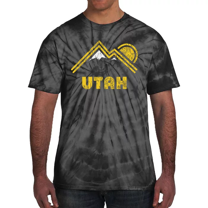 Retro Utah T Vintage Mountains Design Tie-Dye T-Shirt