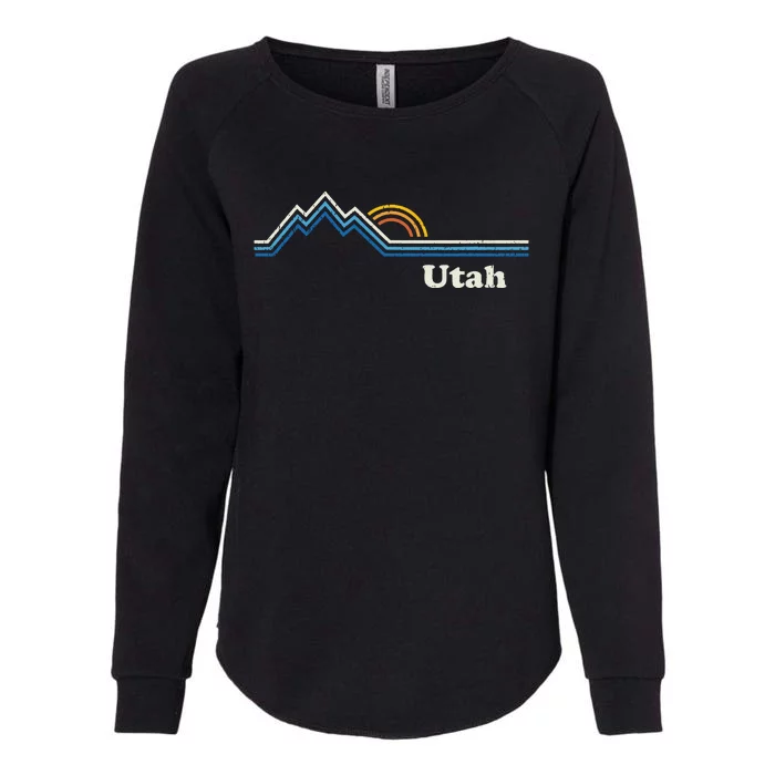 Retro Utah T Vintage Sunrise Mountains Design Womens California Wash Sweatshirt