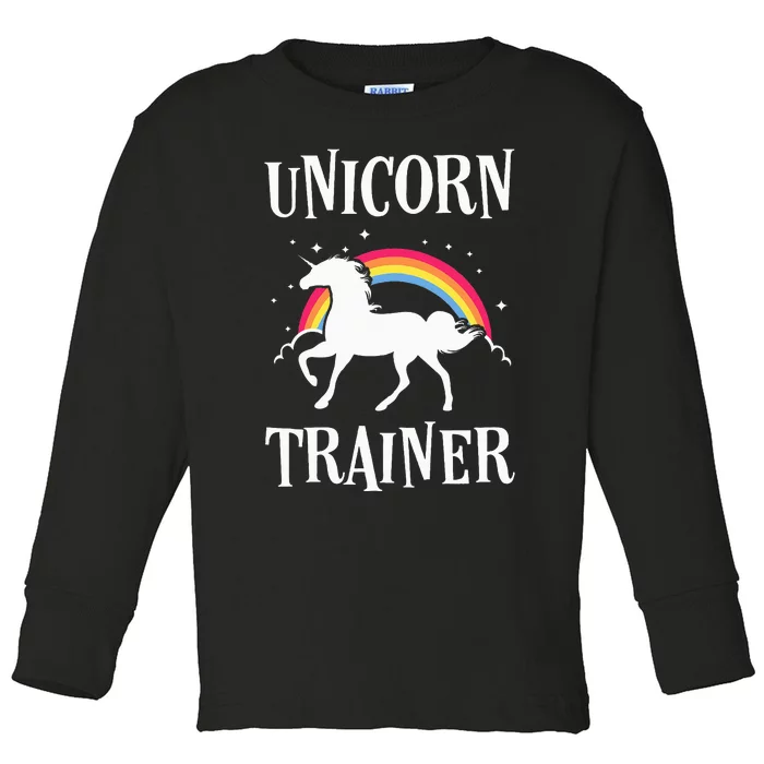 Rainbow Unicorn Trainer Costume Easy & Funny Halloween Outfit Toddler Long Sleeve Shirt