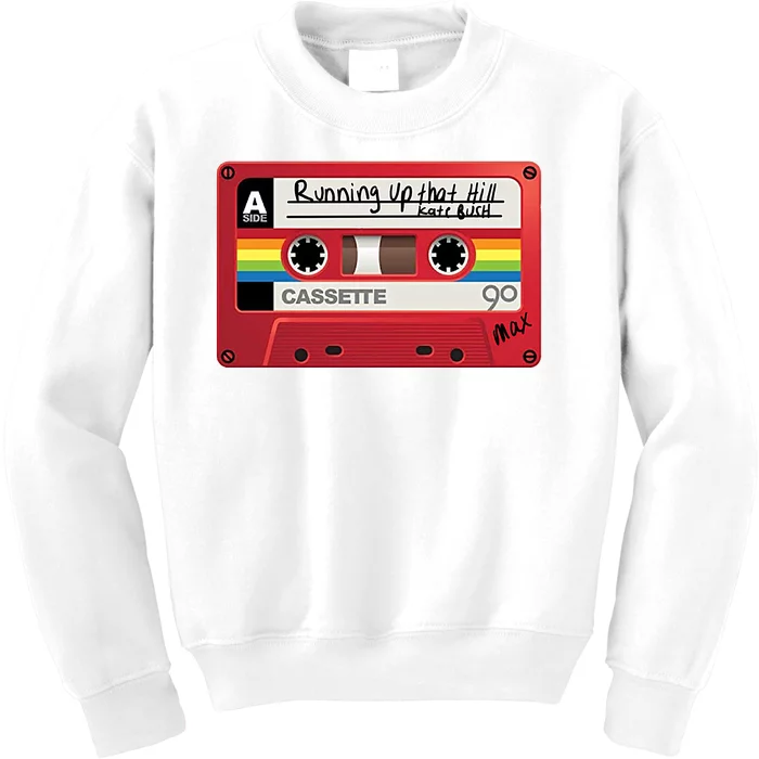 Running Up That Hill Cassette Kate Bush Vintage Retro LGBT Kids Sweatshirt