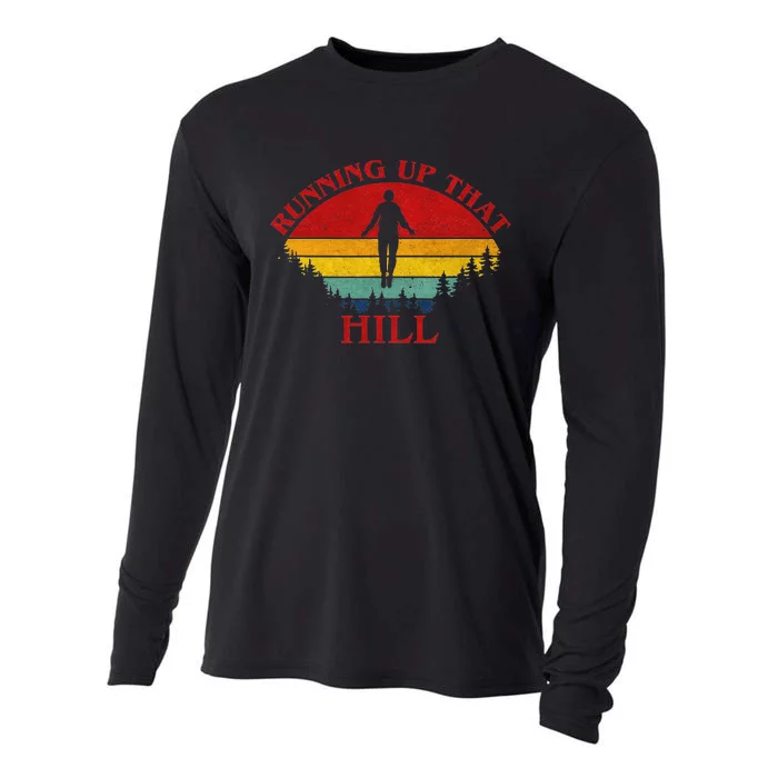 Running Up That Hill Funny Cute 80s Max's Mix Cooling Performance Long Sleeve Crew