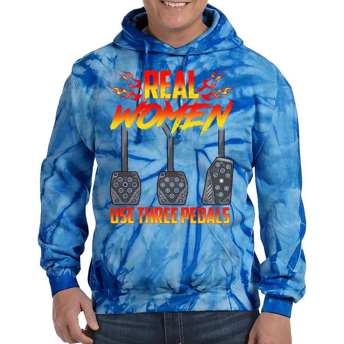 Real Use Three Pedal Auto Racing Gift Tie Dye Hoodie