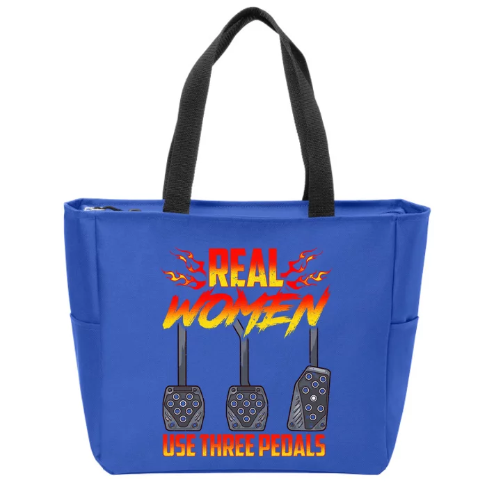 Real Use Three Pedal Auto Racing Gift Zip Tote Bag