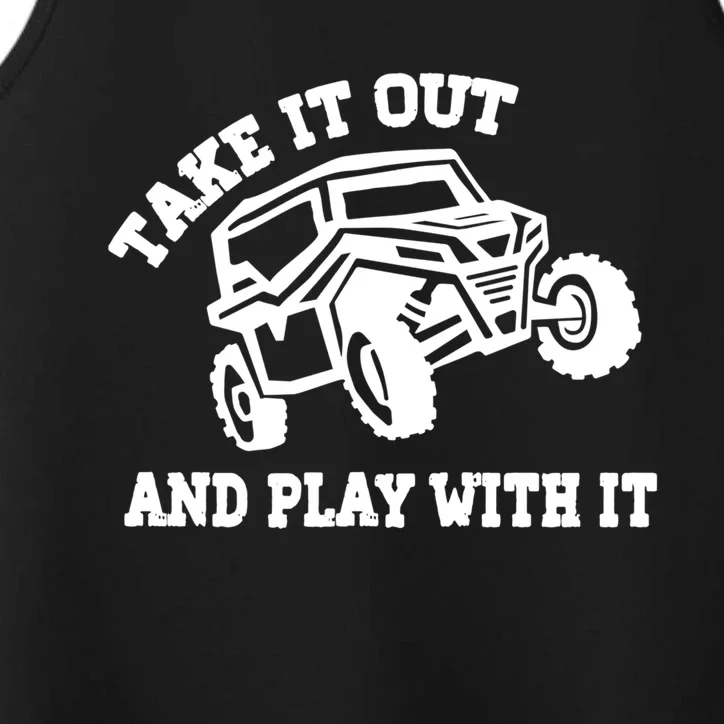 Retro Utv Take It Out Play With It Offroad Sxs Usa Flag Gift Performance Tank