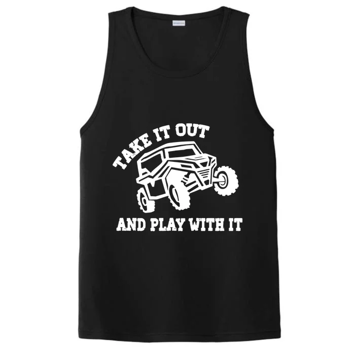 Retro Utv Take It Out Play With It Offroad Sxs Usa Flag Gift Performance Tank