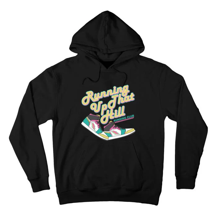 Running Up That Hill Retro Running Marathon Track Cross Tall Hoodie