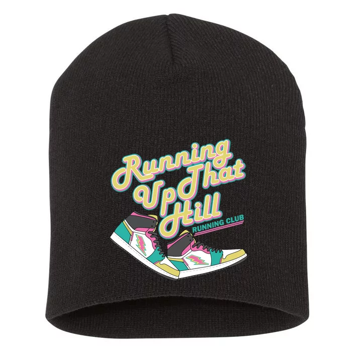 Running Up That Hill Retro Running Marathon Track Cross Short Acrylic Beanie