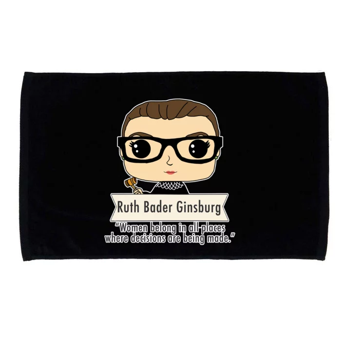 Ruth Bader Ginsburg Cute Cartoon Quote Microfiber Hand Towel