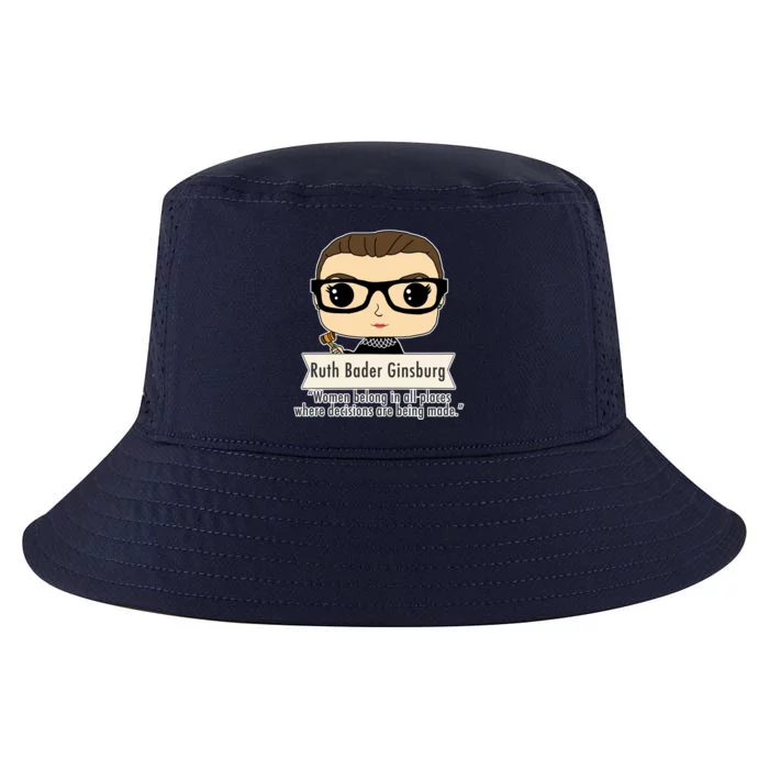 Ruth Bader Ginsburg Cute Cartoon Quote Cool Comfort Performance Bucket Hat