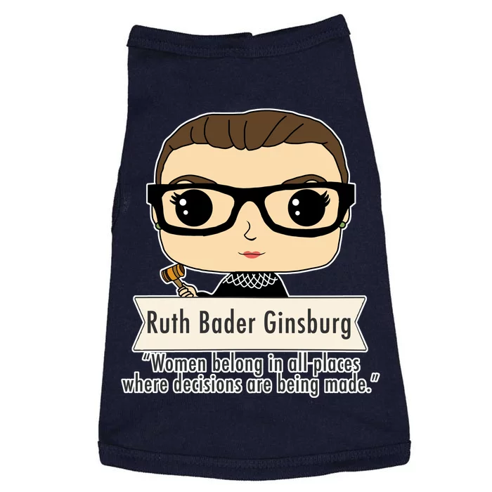 Ruth Bader Ginsburg Cute Cartoon Quote Doggie Tank