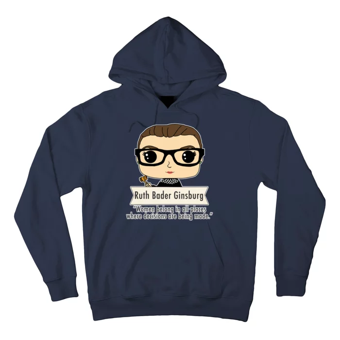 Ruth Bader Ginsburg Cute Cartoon Quote Hoodie