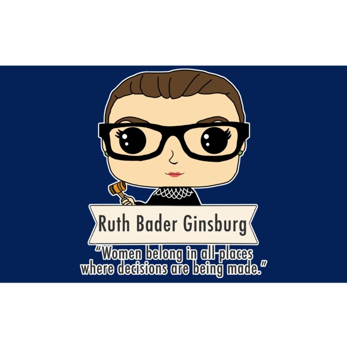 Ruth Bader Ginsburg Cute Cartoon Quote Bumper Sticker