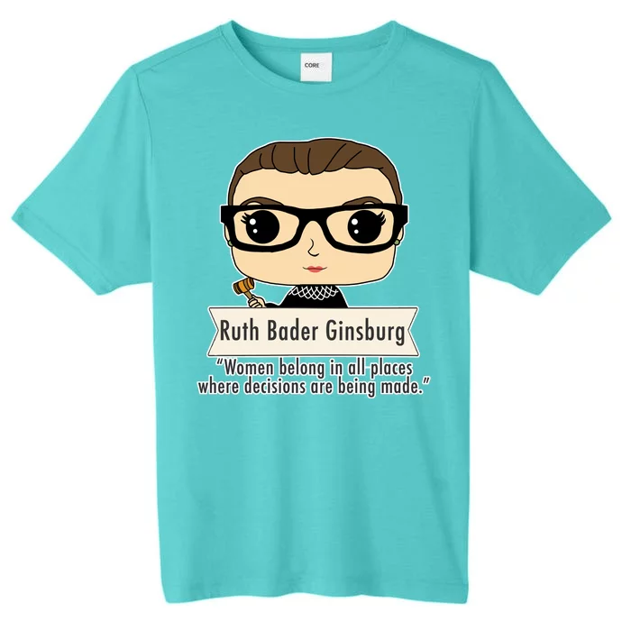 Ruth Bader Ginsburg Cute Cartoon Quote ChromaSoft Performance T-Shirt