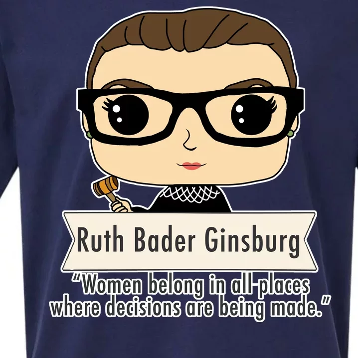 Ruth Bader Ginsburg Cute Cartoon Quote Sueded Cloud Jersey T-Shirt