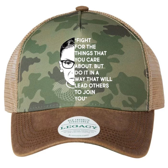 Ruth Bader Ginsburg Fight the Things You Care About Quote Legacy Tie Dye Trucker Hat