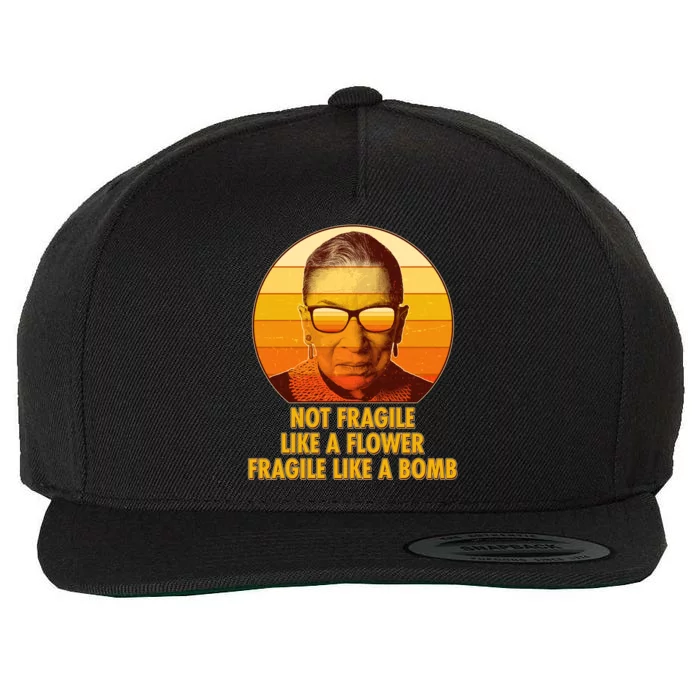 Ruth Bader Ginsburg Fragile Like A Bomb Tribute Wool Snapback Cap