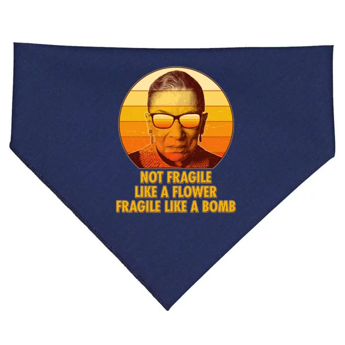 Ruth Bader Ginsburg Fragile Like A Bomb Tribute USA-Made Doggie Bandana