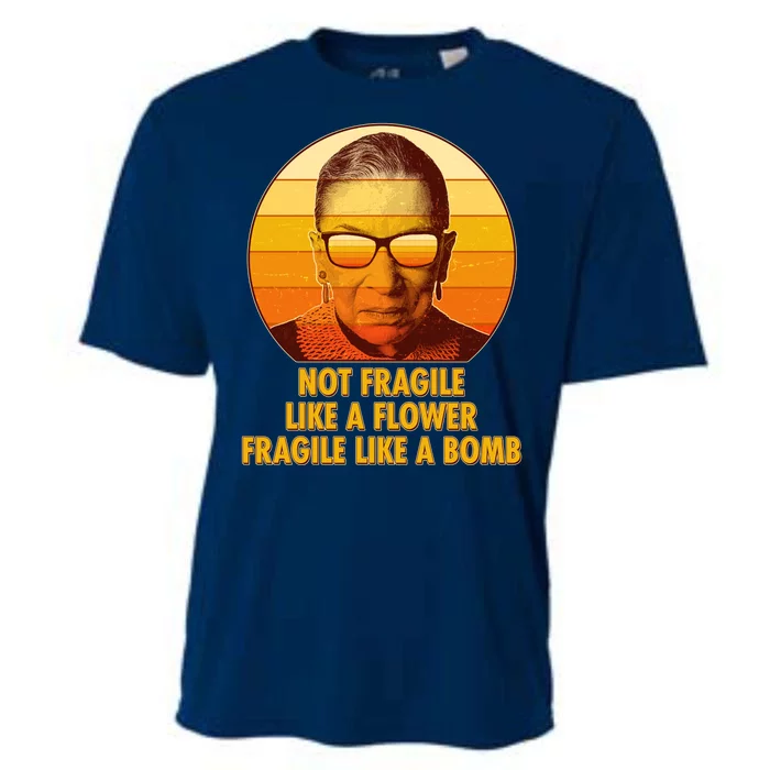 Ruth Bader Ginsburg Fragile Like A Bomb Tribute Cooling Performance Crew T-Shirt